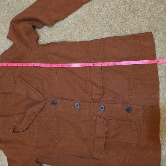 J. Jill Rust Brown Linen Blazer XSP - Picture 6 of 6